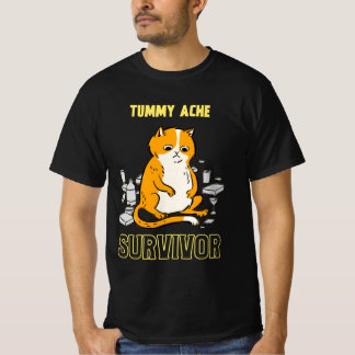 Tummy Ache Survivor Cat T-Shirt
