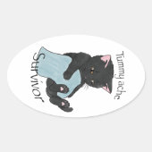Tummy Ache Survivor Ovale Sticker (Voorkant)