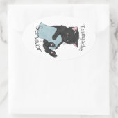 Tummy Ache Survivor Ovale Sticker (Tas)