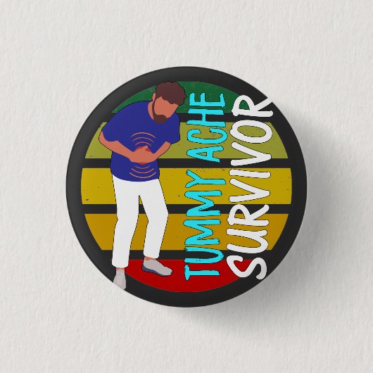 Tummy Ache Survivor Ronde Button 3,2 Cm (Voorkant)