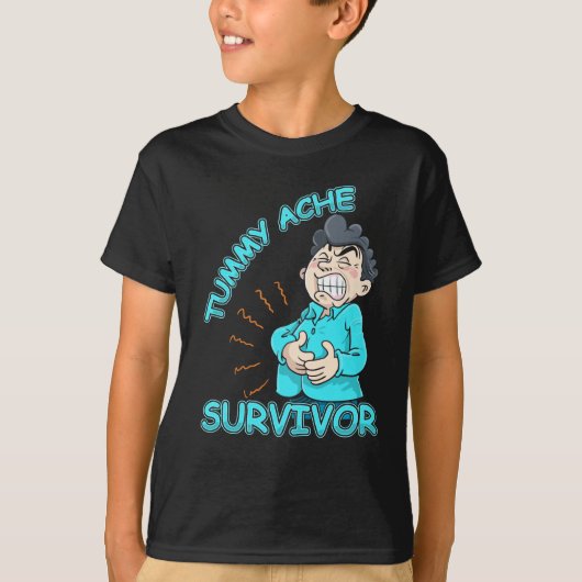 Tummy Ache Survivor Stomach Ache T-shirt (Voorkant)