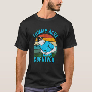 Tummy Ache Survivor Stomach Belly Retro 11 T-shirt