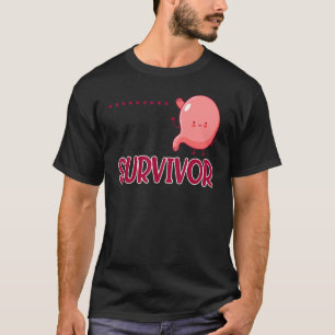 Tummy Ache Survivor Stomachache Awareness Apparel T-shirt
