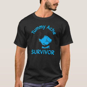Tummy Ache Survivor Stomachache IBS Retro T-shirt