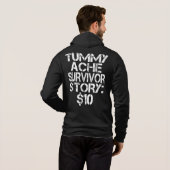 Tummy Ache Survivor Story $10 Stomachache IBS Hoodie (Achterkant volledig)