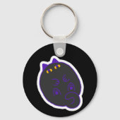 Tummy Chonky Black Cat Keychain (Voorkant)