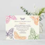 Tummy Flutters Baby shower nodigt ivoor uit Kaart (Staand voorkant)