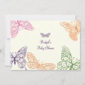 Tummy Flutters Baby shower nodigt ivoor uit Kaart (Achterkant)