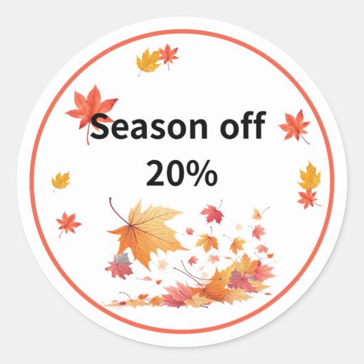 tumn Season Off Sticker – Fall Sale Promotion  (Voorkant)