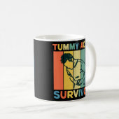 tumor Ache Survivor Stomachache IBS Retro Koffiemok (Voorkant rechts)