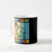 tumor Ache Survivor Stomachache IBS Retro Koffiemok (Voorkant links)