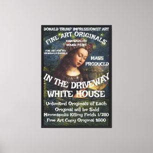 Tump Minneapolis Moord Fijne Kunst Originele Trump Canvas Afdruk