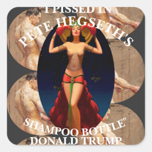 Tump Nachtclub Restaurant Bar Tiki Pub Toga Feest Vierkante Sticker