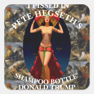 Tump Nachtclub Restaurant Bar Tiki Pub Toga Feest Vierkante Sticker