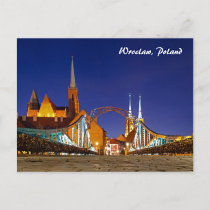 Tumski Bridge Wroclaw Polen Briefkaart