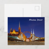 Tumski Bridge Wroclaw Polen Briefkaart (Voorkant / Achterkant)