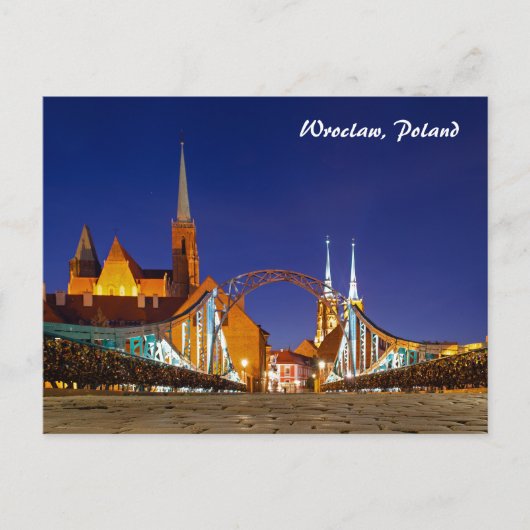 Tumski Bridge Wroclaw Polen Briefkaart (Voorkant)