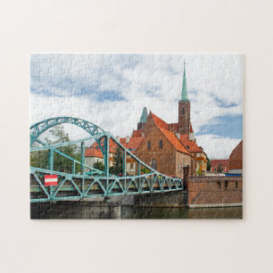 Tumski-brug, Wroclaw, Polen Puzzel