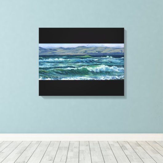 "Tumultuous Waves" Canvas Afdruk (Insitu (Houten vloer))