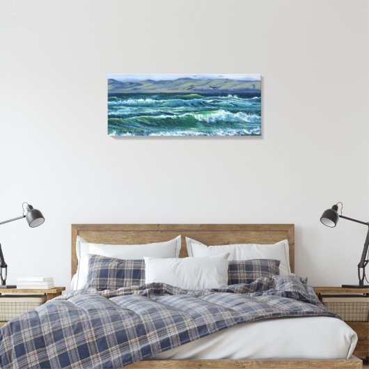 "Tumultuous Waves" Canvas Afdruk (Insitu (Slaapkamer))