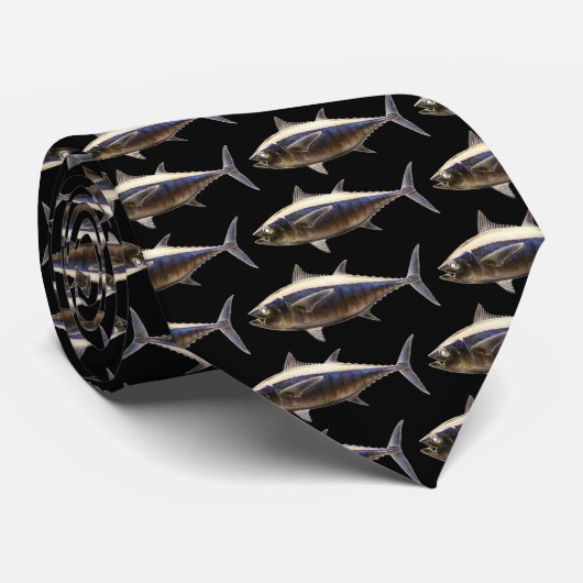 Tuna Fish Design Necktie Stropdas (Opgerold)