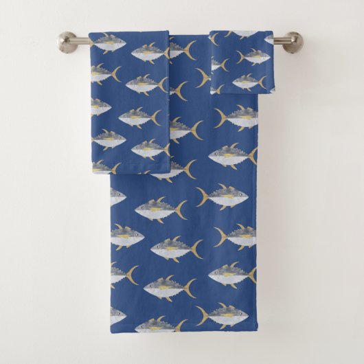Tuna Fish Pattern Bad Handdoek (Insitu)
