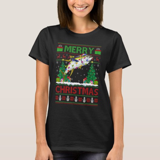 Tuna Fish   Xmas Tree Ugly Santa Tuna Christmas T-shirt (Voorkant)