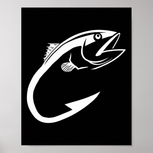 Tuna Haak Minimal Visser Man Visliefhebber Poster (Voorkant)