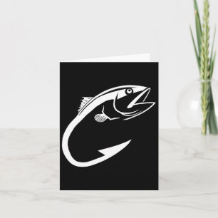 Tuna Hook Minimal Fisher Man Vissen Lover Kaart