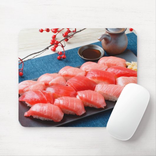 Tuna Lover’s Feast – Bold Sushi Mouse Pad Muismat (Met muis)