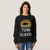 Tuna Slayer Fishing   Fisherman  Retro Fish Trui (Voorkant volledig)