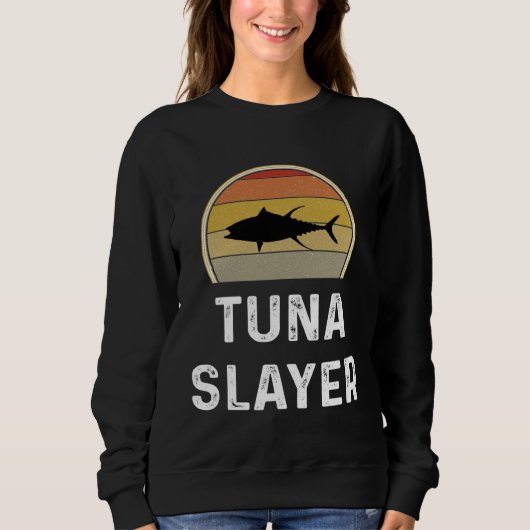 Tuna Slayer Fishing   Fisherman  Retro Fish Trui (Voorkant)