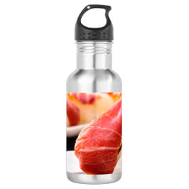 Tuna sushi dipped in soy sauce - close up shot waterfles