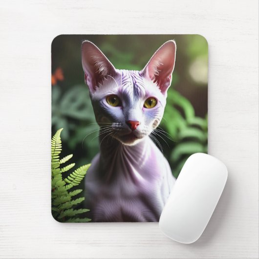 Tuna The Hairless Sphynx Cat, Mousepad Muismat (Met muis)