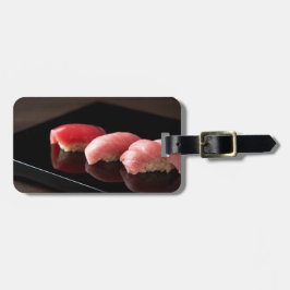 Tuna Trio – Minimalist Nigiri Sushi Luggage Tag Bagagelabel