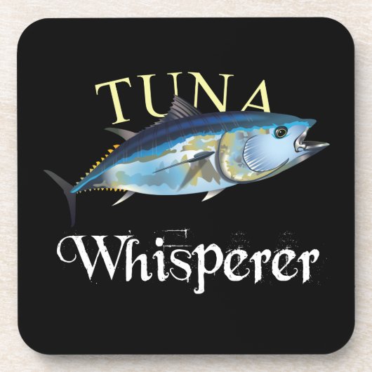 Tuna Whisperer Dark gekleurd Bier Onderzetter (Voorkant)