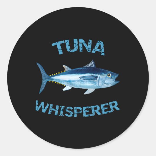 Tuna Whisperer Deep Zee Vist tonijn Ronde Sticker (Voorkant)