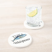 Tuna Whisperer Light gekleurd Zandsteen Onderzetter (Zijkant)