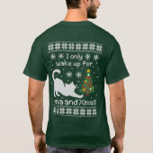 Tuna & Xmas – Pixel Cat Ugly Christmas  T-shirt (Achterkant)