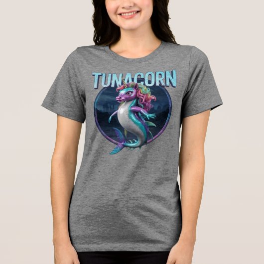 Tunacorn fotografisch combo-wezen grappig Tri-Blend shirt (Voorkant)