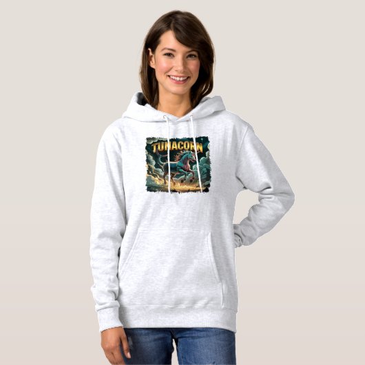 Tunacorn Illustration Combo Creature Funny Hoodie (Voorkant volledig)