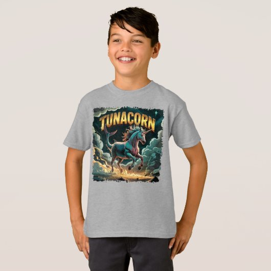 Tunacorn Illustration Combo Creature Funny T-shirt (Voorkant volledig)