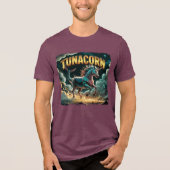 Tunacorn Illustration Combo Creature Funny Tri-Blend Shirt (Voorkant)
