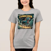 Tunacorn Illustration Combo Creature Funny Tri-Blend Shirt (Voorkant)
