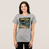 Tunacorn Illustration Combo Creature Funny Tri-Blend Shirt (Voorkant volledig)