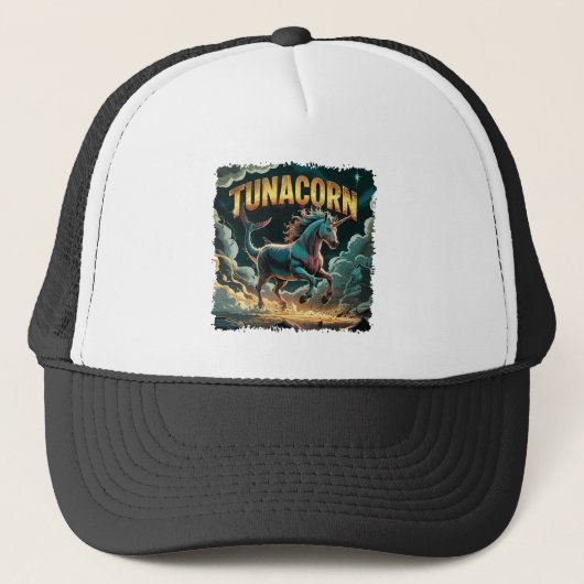 Tunacorn Illustration Combo Creature Funny Trucker Pet (Voorkant)