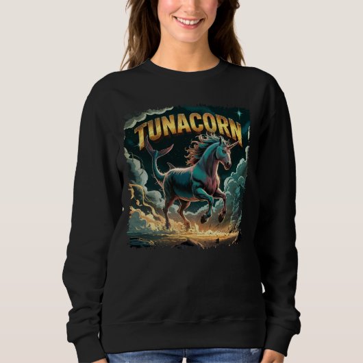 Tunacorn Illustration Combo Creature Funny Trui (Voorkant)
