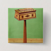 Tunbridge-theepoly Vierkante Button 5,1 Cm (Voorkant)