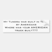Tundra made in America Bumpersticker (Voorkant)