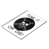 Tune het of sterf de Notitieblok van de schedel Notitieboek (Linkerzijde)